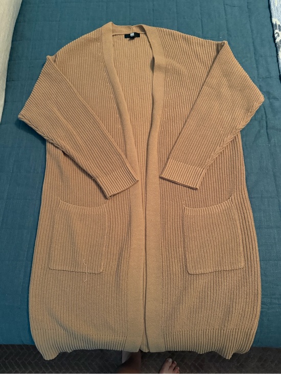 Frye Sweaters - Frye Women’s 100% Cotton Ribbed Open-Front Cardigan Sweater - Camel